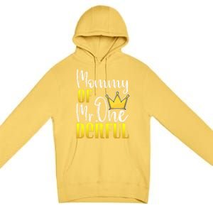 Mommy Of Mr Onederful 1st Birthday First Dad Matching Family Cute Gift Premium Pullover Hoodie