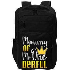 Mommy Of Mr Onederful 1st Birthday First Dad Matching Family Cute Gift Impact Tech Backpack