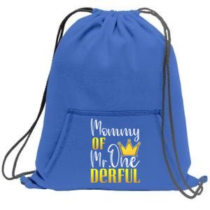 Mommy Of Mr Onederful 1st Birthday First Dad Matching Family Cute Gift Sweatshirt Cinch Pack Bag