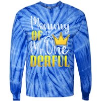 Mommy Of Mr Onederful 1st Birthday First Dad Matching Family Cute Gift Tie-Dye Long Sleeve Shirt