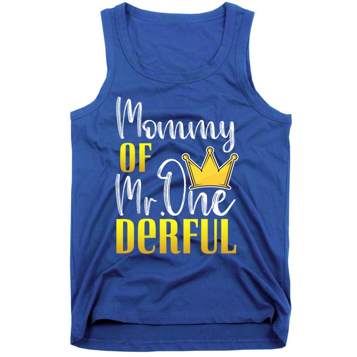 Mommy Of Mr Onederful 1st Birthday First Dad Matching Family Cute Gift Tank Top