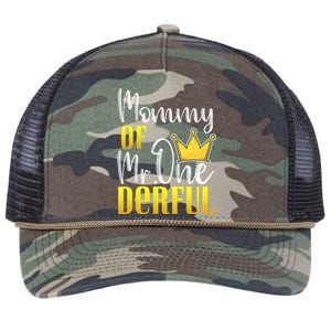 Mommy Of Mr Onederful 1st Birthday First Dad Matching Family Cute Gift Retro Rope Trucker Hat Cap