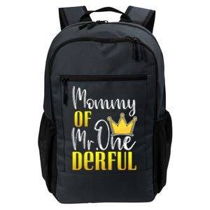 Mommy Of Mr Onederful 1st Birthday First Dad Matching Family Cute Gift Daily Commute Backpack