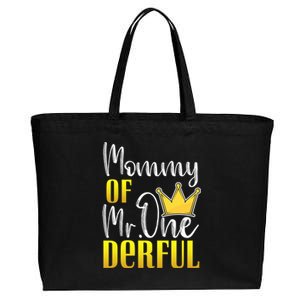 Mommy Of Mr Onederful 1st Birthday First Dad Matching Family Cute Gift Cotton Canvas Jumbo Tote