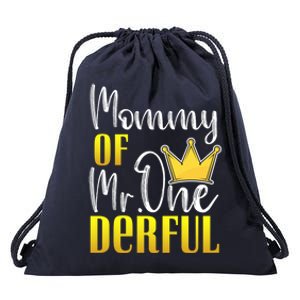 Mommy Of Mr Onederful 1st Birthday First Dad Matching Family Cute Gift Drawstring Bag