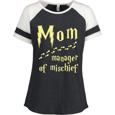 Manager Of Mischief Enza Ladies Jersey Colorblock Tee