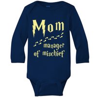 Manager Of Mischief Baby Long Sleeve Bodysuit