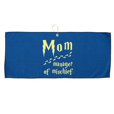 Manager Of Mischief Large Microfiber Waffle Golf Towel