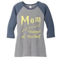 Manager Of Mischief Women's Tri-Blend 3/4-Sleeve Raglan Shirt