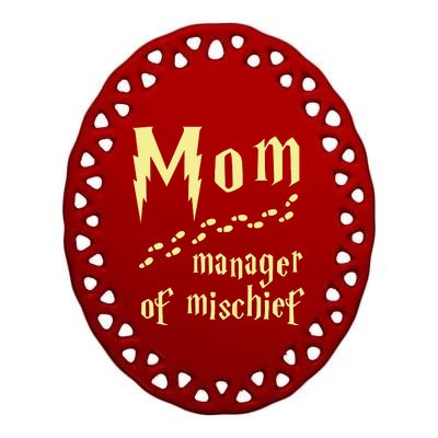 Manager Of Mischief Ceramic Oval Ornament