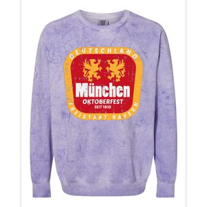 Munchen Oktoberfest Munich Bavarian Germany Colorblast Crewneck Sweatshirt