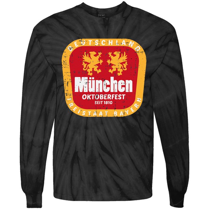 Munchen Oktoberfest Munich Bavarian Germany Tie-Dye Long Sleeve Shirt