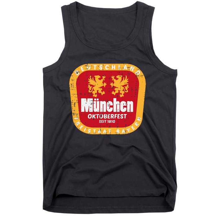 Munchen Oktoberfest Munich Bavarian Germany Tank Top