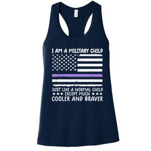 Month Of Military Strong I Am A Military Child Army Women's Racerback Tank