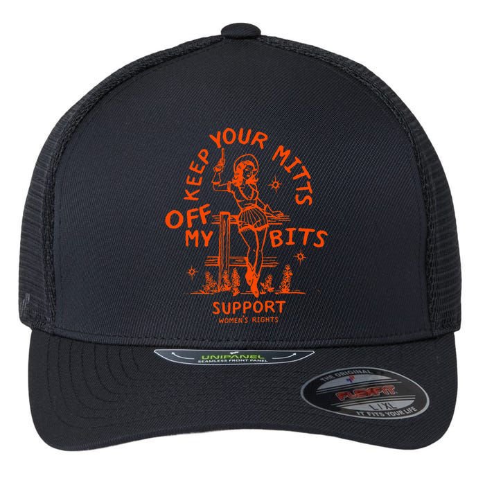 Mitts Off My Body My Choice Badass Feminist Cowgirl Flexfit Unipanel Trucker Cap