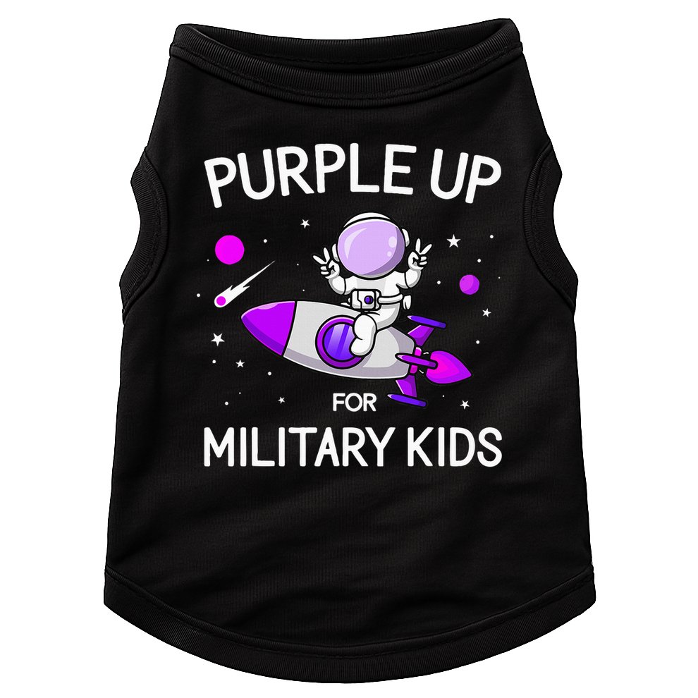 Month Of Military Child Astronaut Purple Up Military Doggie Tank