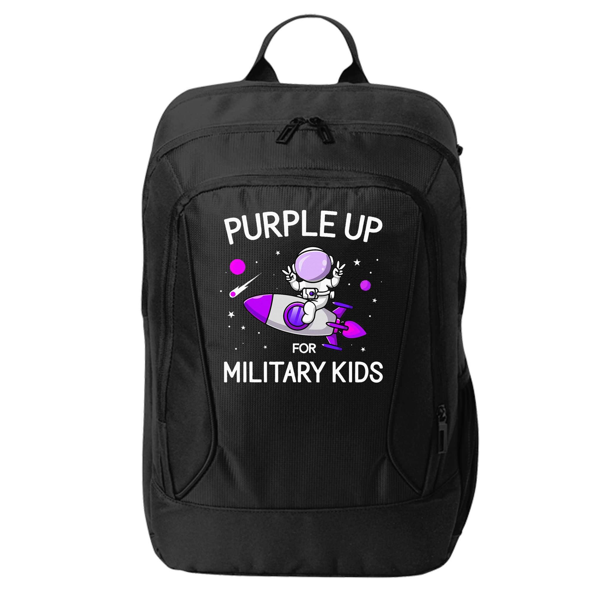 Month Of Military Child Astronaut Purple Up Military City Backpack
