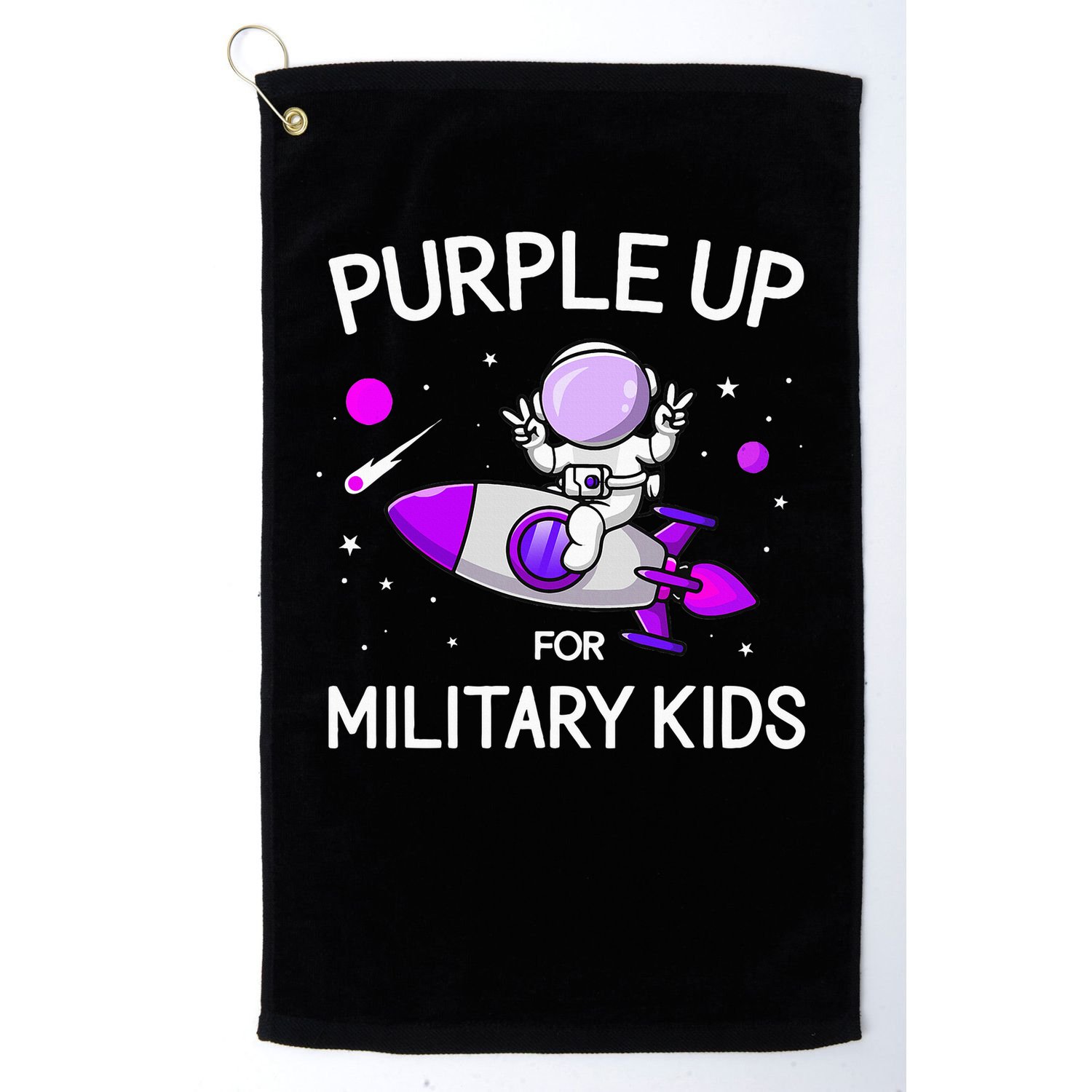 Month Of Military Child Astronaut Purple Up Military Golf Towel