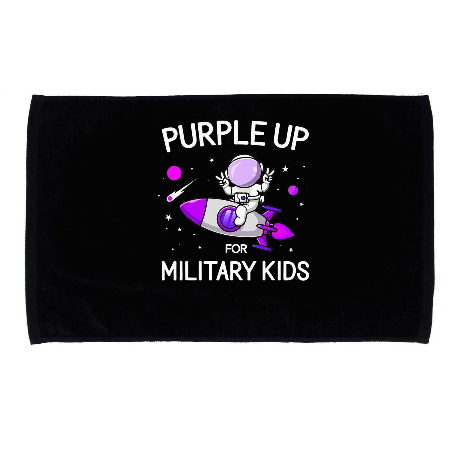Month Of Military Child Astronaut Purple Up Military Microfiber Hand Towel