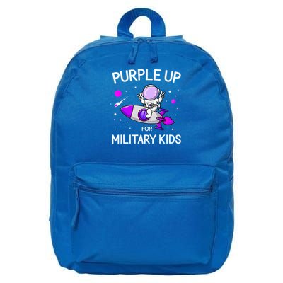 Month Of Military Child Astronaut Purple Up Military 16 in Basic Backpack