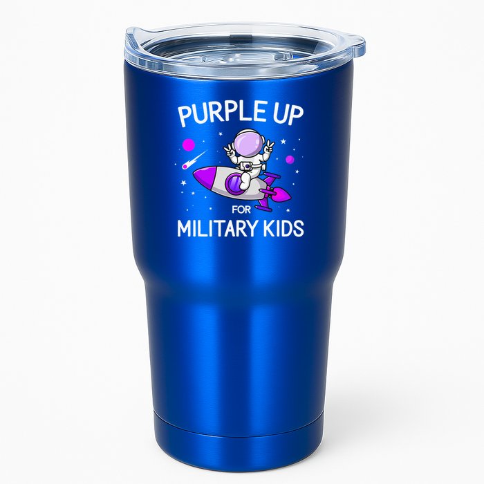 Month Of Military Child Astronaut Purple Up Military Tumbler