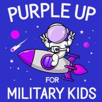 Month Of Military Child Astronaut Purple Up Military Tumbler