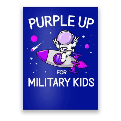 Month Of Military Child Astronaut Purple Up Military Poster