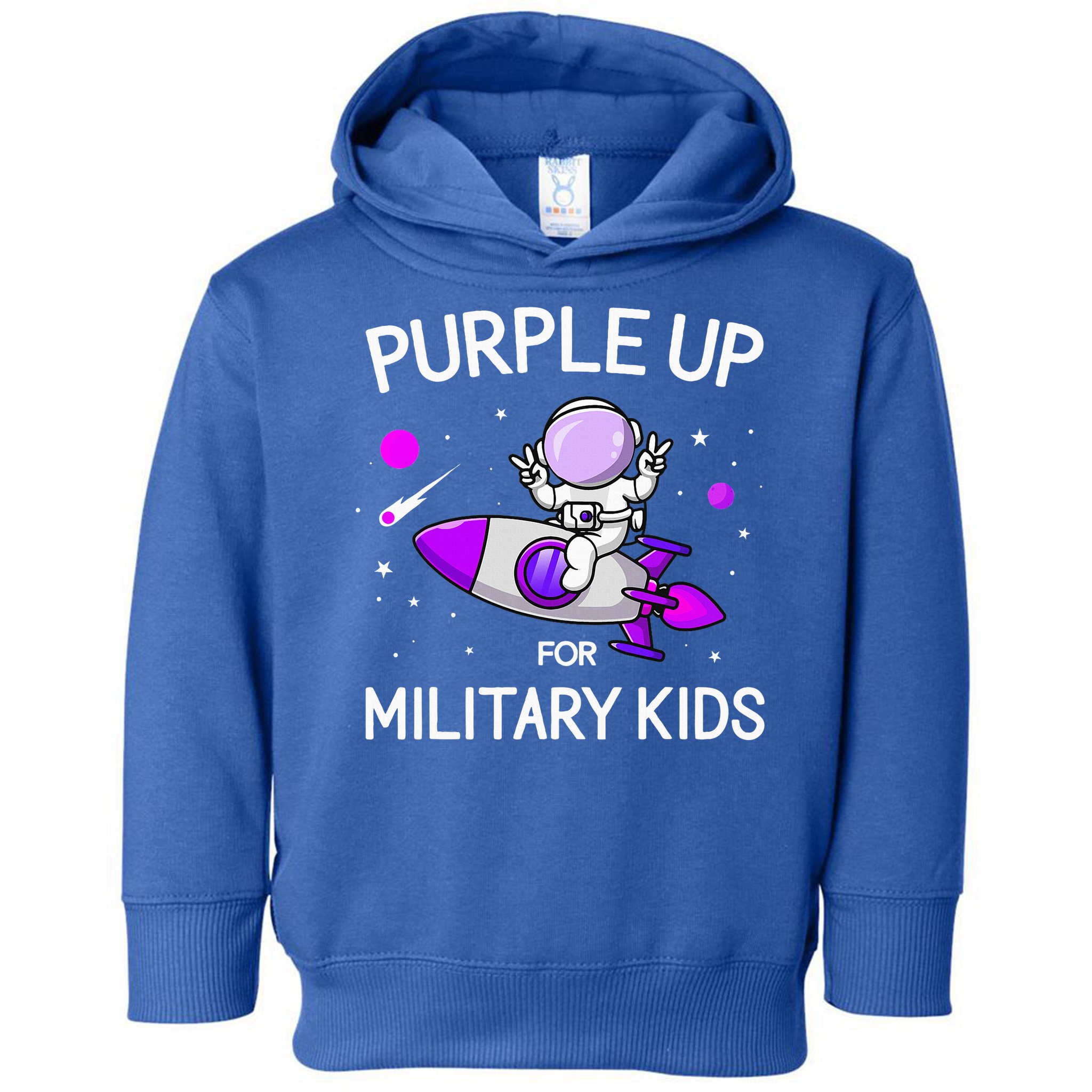 Month Of Military Child Astronaut Purple Up Military Toddler Hoodie