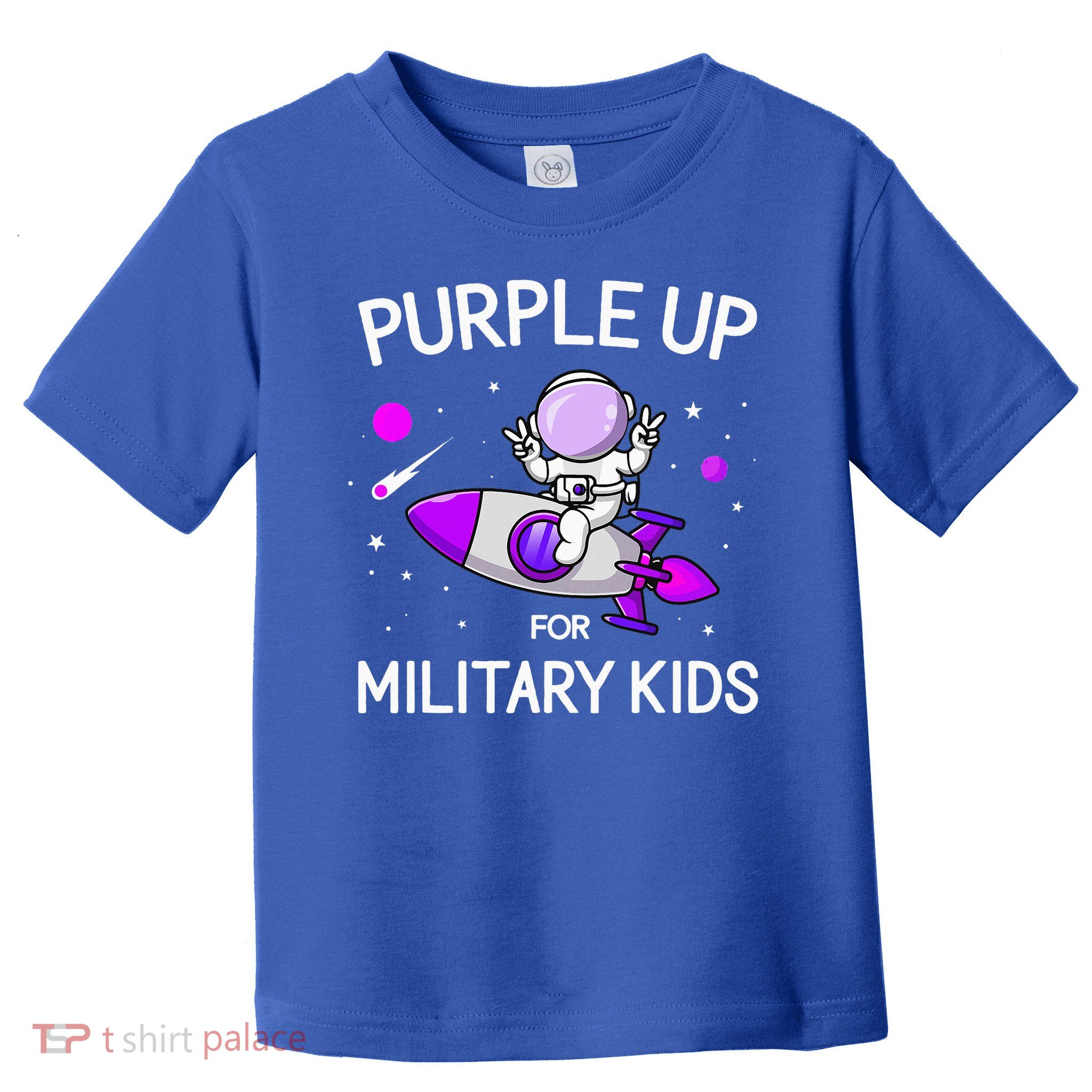 Month Of Military Child Astronaut Purple Up Military Toddler T-Shirt