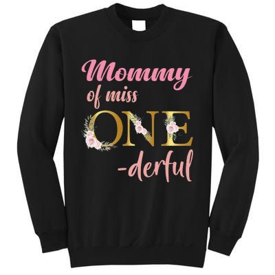 Mommy of Miss One Derful 1st Birthday 1st Birthday Sweatshirt