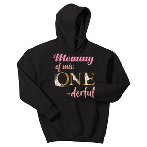 Mommy of Miss One Derful 1st Birthday 1st Birthday Kids Hoodie