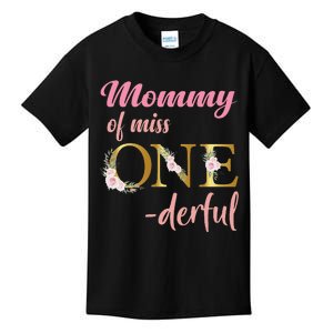 Mommy of Miss One Derful 1st Birthday 1st Birthday Kids T-Shirt