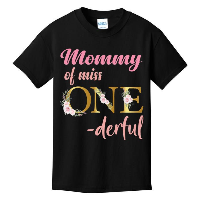 Mommy of Miss One Derful 1st Birthday 1st Birthday Kids T-Shirt