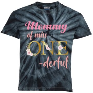 Mommy of Miss One Derful 1st Birthday 1st Birthday Kids Tie-Dye T-Shirt