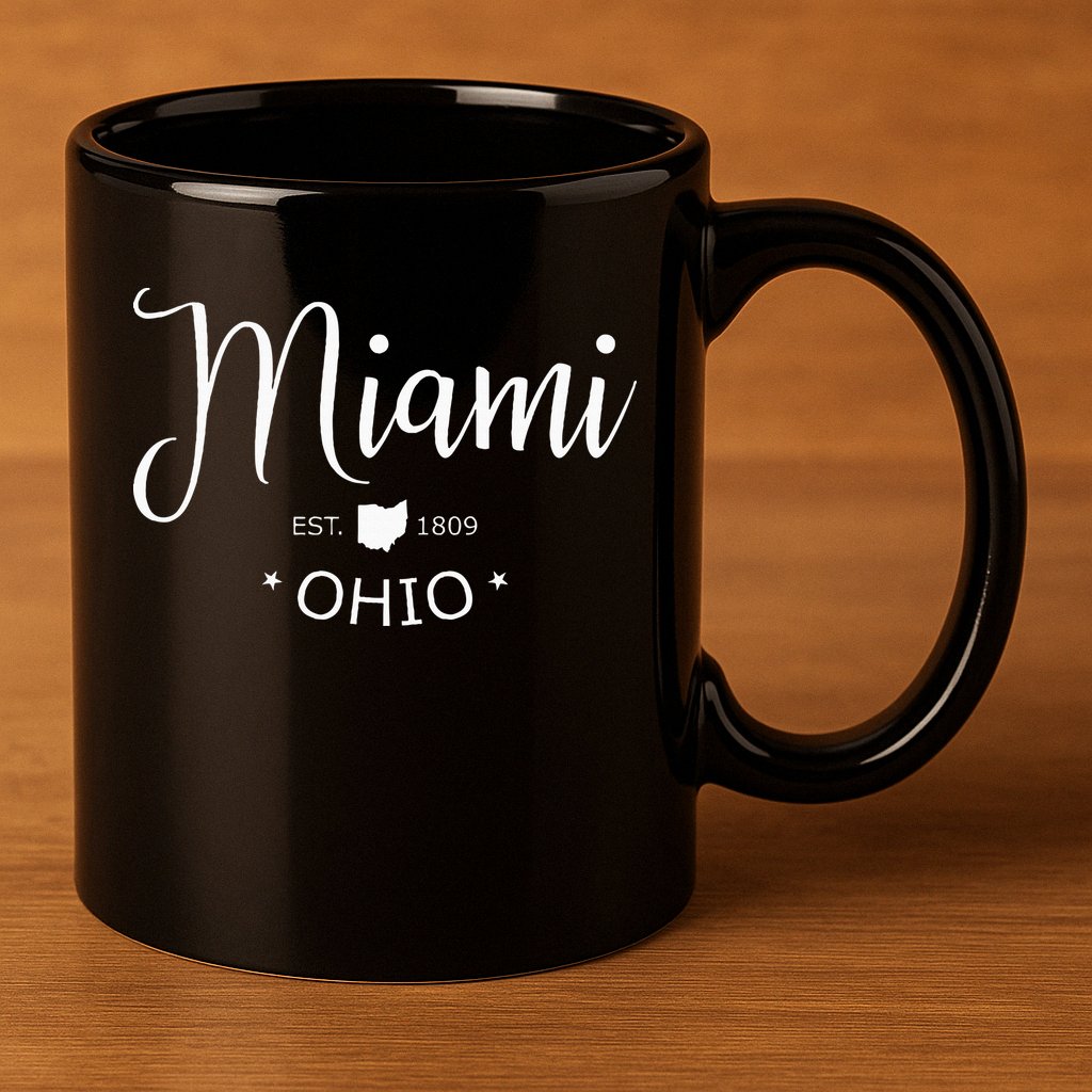 Miami Ohio 11oz C Handle Ceramic Mug