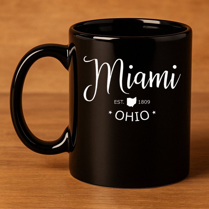 Miami Ohio 11oz C Handle Ceramic Mug