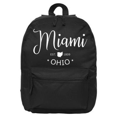 Miami Ohio 16 in Basic Backpack