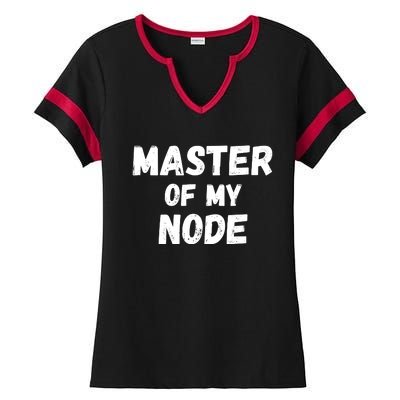 Master Of My Node, Bitcoin, Crypto, Blockchain, HODL Crypto Staking Ladies Halftime Notch Neck Tee