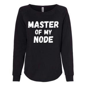 Master Of My Node, Bitcoin, Crypto, Blockchain, HODL Crypto Staking Womens California Wash Sweatshirt