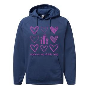 Month Of Military Child Military Child Awareness Performance Fleece Hoodie