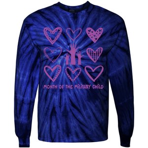 Month Of Military Child Military Child Awareness Tie-Dye Long Sleeve Shirt