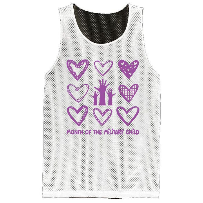 Month Of Military Child Military Child Awareness Mesh Reversible Basketball Jersey Tank