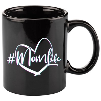 #MomLife 11oz C Handle Ceramic Mug