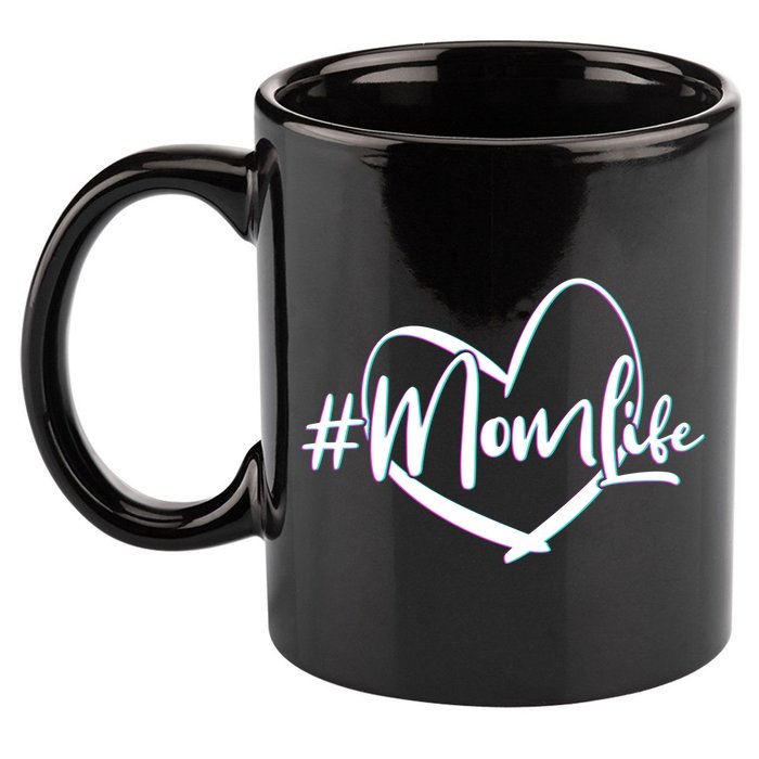 #MomLife 11oz C Handle Ceramic Mug