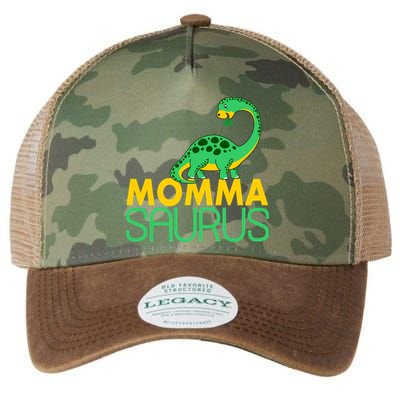 Momma Saurus Mommasaurus Dinosaur Cute Mom Legacy Tie Dye Trucker Hat
