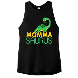 Momma Saurus Mommasaurus Dinosaur Cute Mom Ladies PosiCharge Tri-Blend Wicking Tank