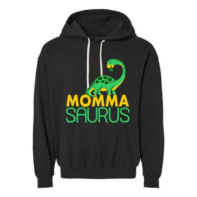 Momma Saurus Mommasaurus Dinosaur Cute Mom Garment-Dyed Fleece Hoodie
