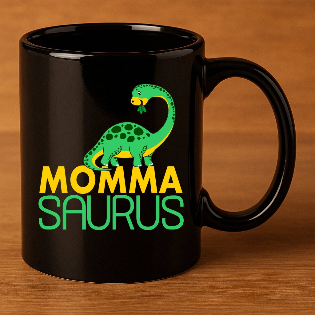 Momma Saurus Mommasaurus Dinosaur Cute Mom 11oz C Handle Ceramic Mug