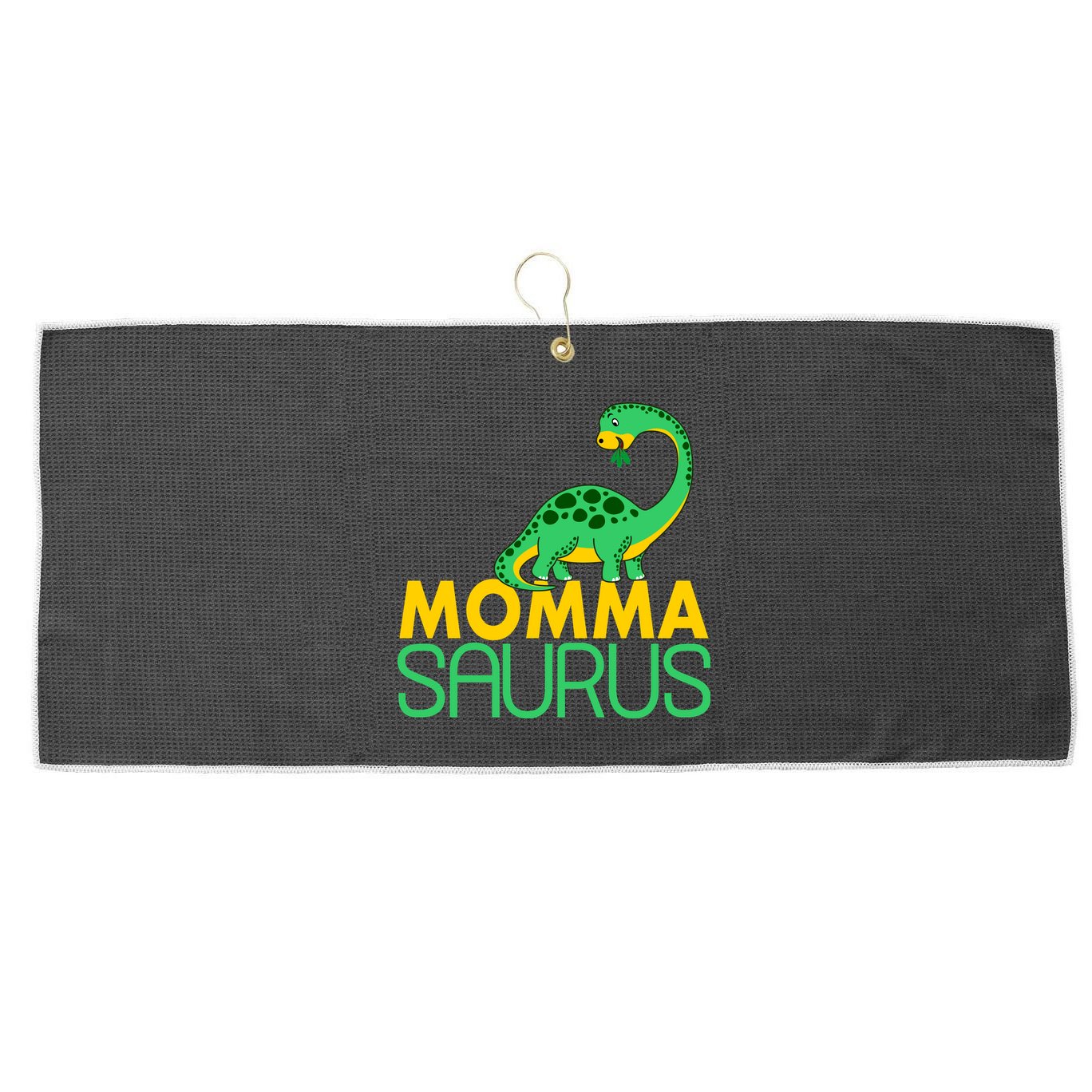 Momma Saurus Mommasaurus Dinosaur Cute Mom Large Microfiber Waffle Golf Towel