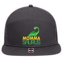 Momma Saurus Mommasaurus Dinosaur Cute Mom 7 Panel Mesh Trucker Snapback Hat
